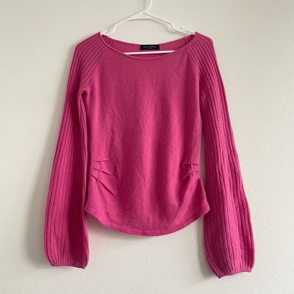 Piazza Sempione Sweater Women XS/S Pink Cashmere Boatneck Balloon Quiet Luxury - Picture 14 of 14